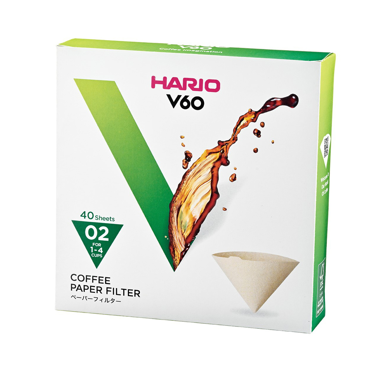 Hario - Misarashi Brown Paper Filters - V60-02 - 40 Pieces