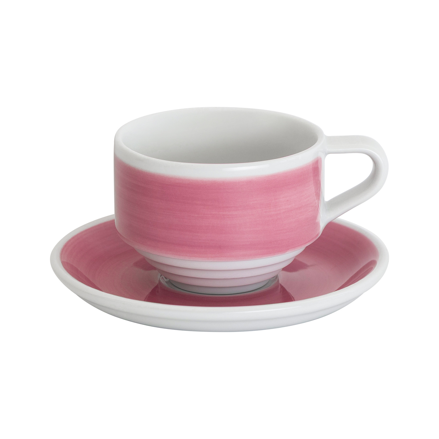 Loveramics Deco - 165ml Flat White cup and saucer - Pink
