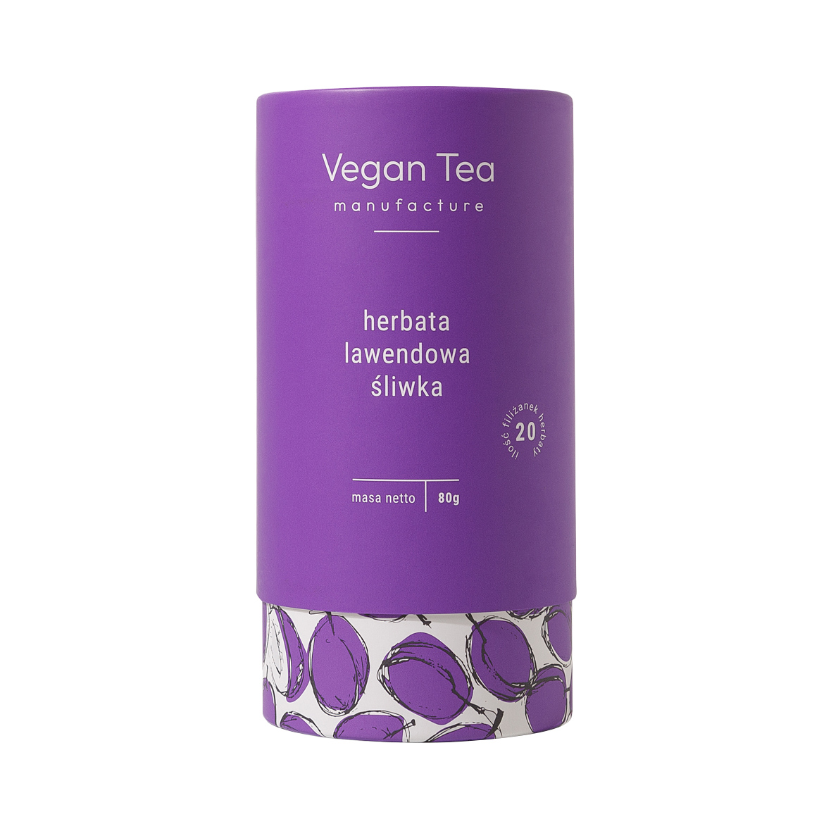 Vegan Tea - herbata czarna sypana Lawendowa Śliwka 80 g