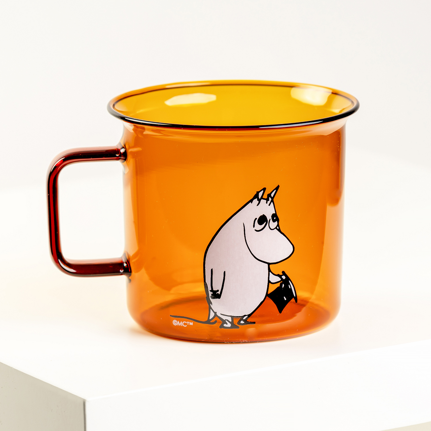 Moomin - Moominpappa Glass Mug 350ml Transparent