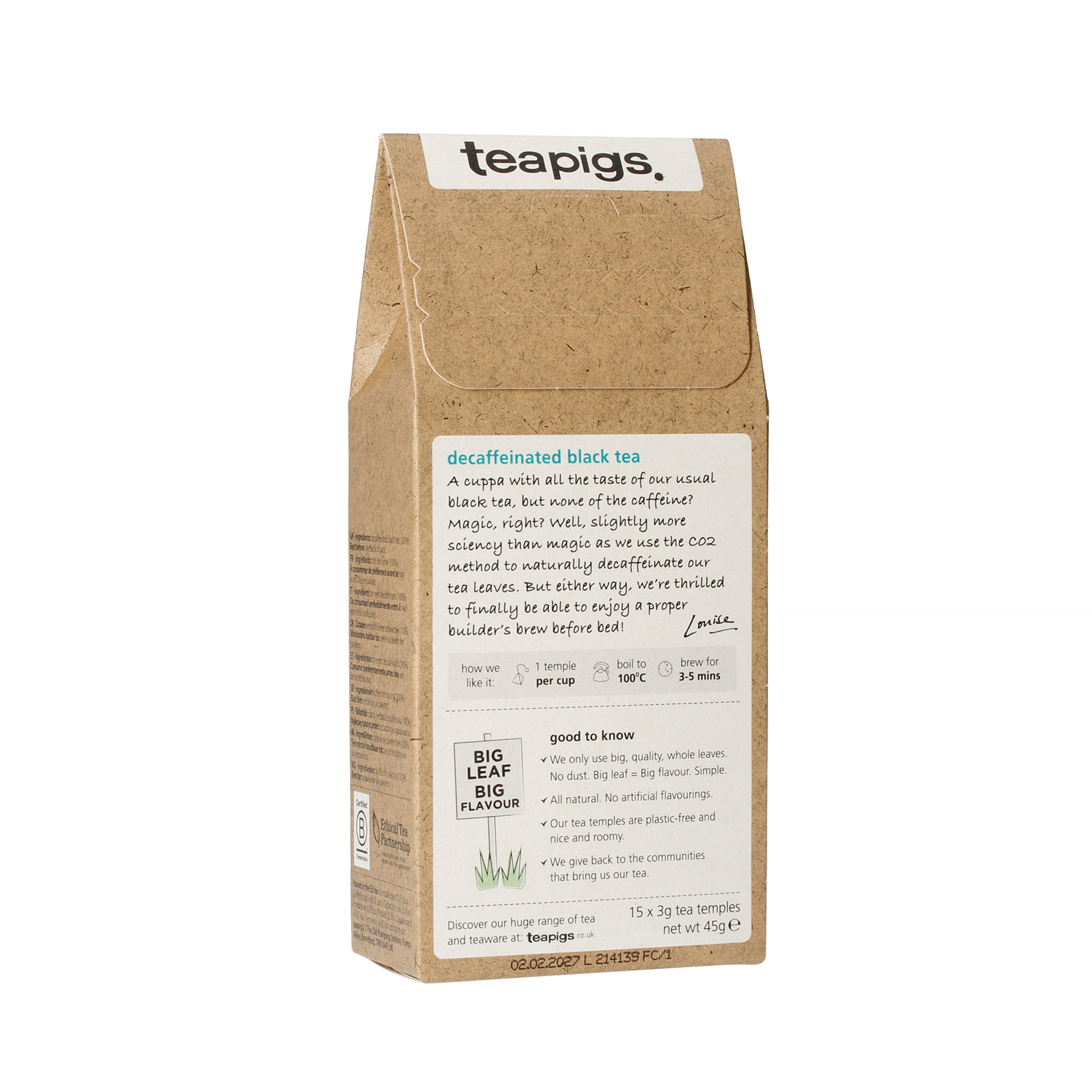 teapigs - Decaf English Breakfast - 15 piramidek