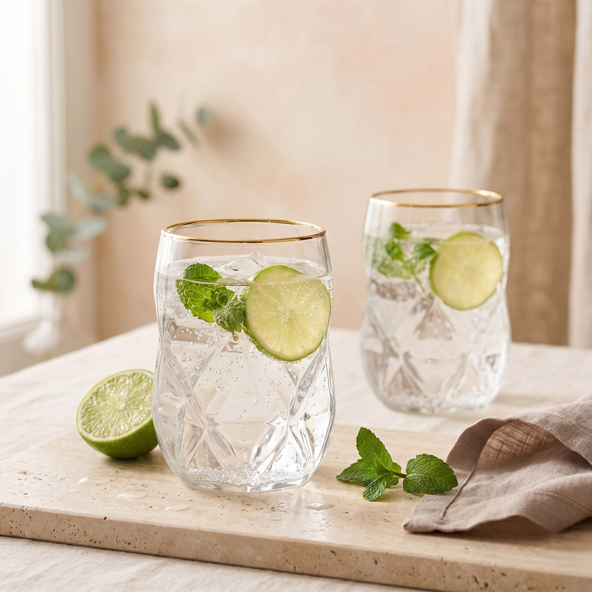 Vialli Design - szklanki Geo Gold 450 ml