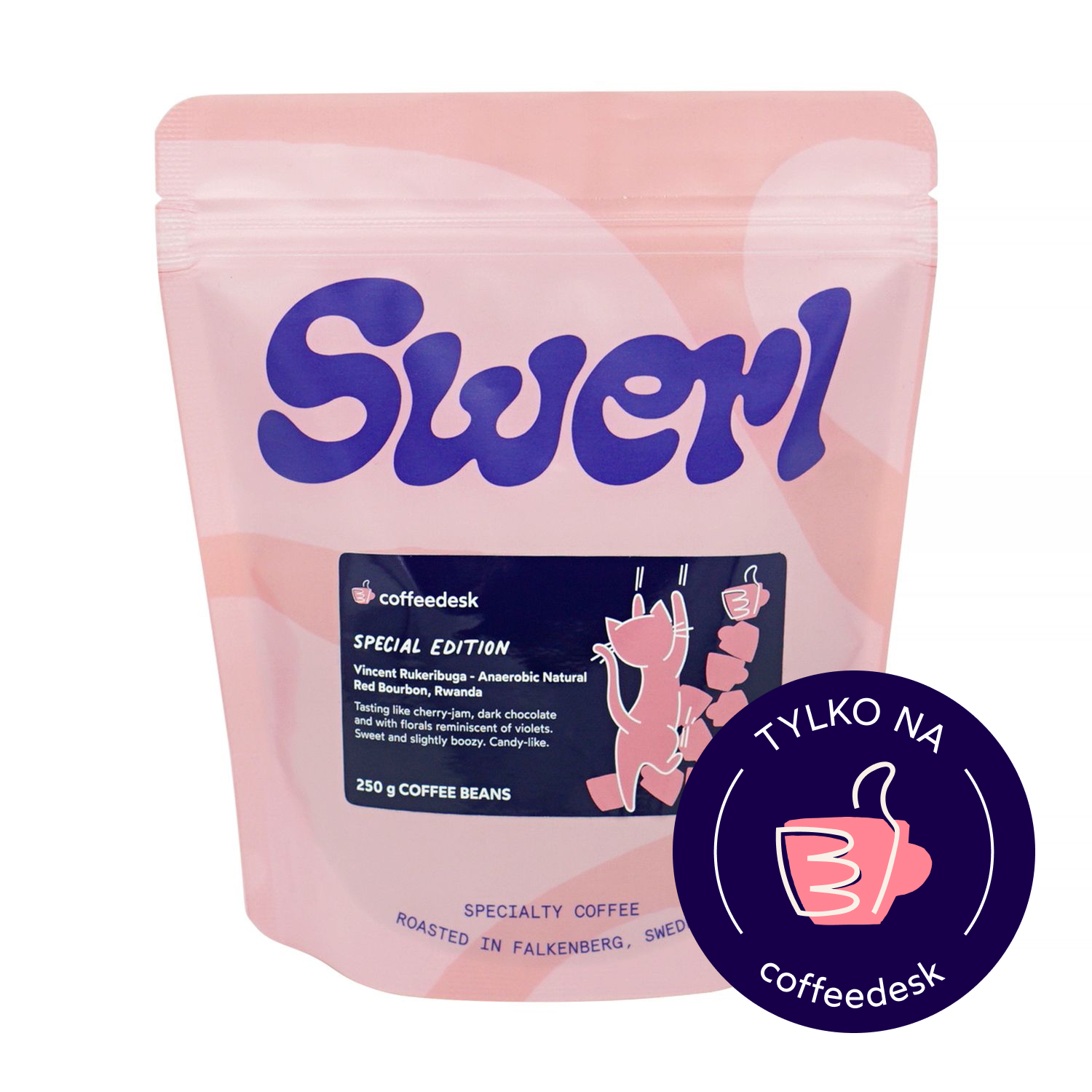 Swerl Coffee x Coffeedesk - Rwanda Vincent Rukenbuga Anaerobic Natural Filter 250g