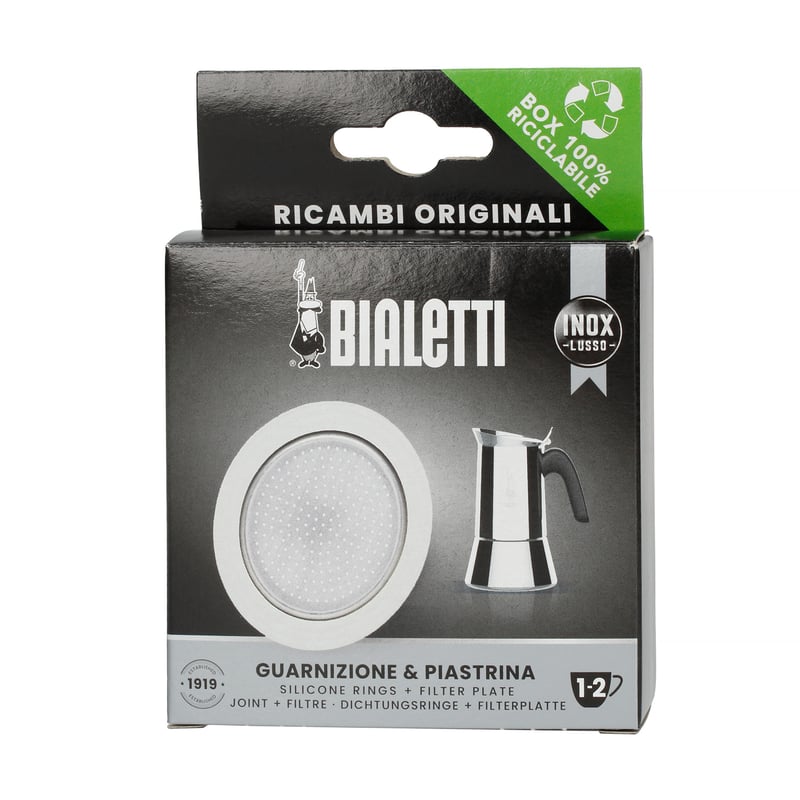 Bialetti - Uszczelka + sitko do kawiarek stalowych Bialetti 1-2tz