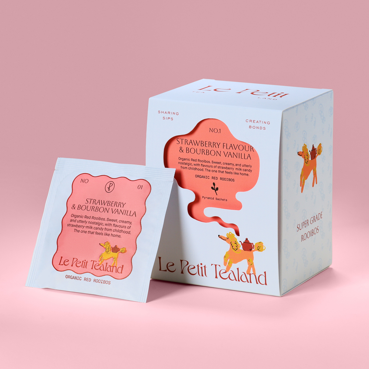 Le Petit Tealand - herbatka rooibos o smaku waniliowo-truskawkowym z płatkami bławatka EKO 36 g