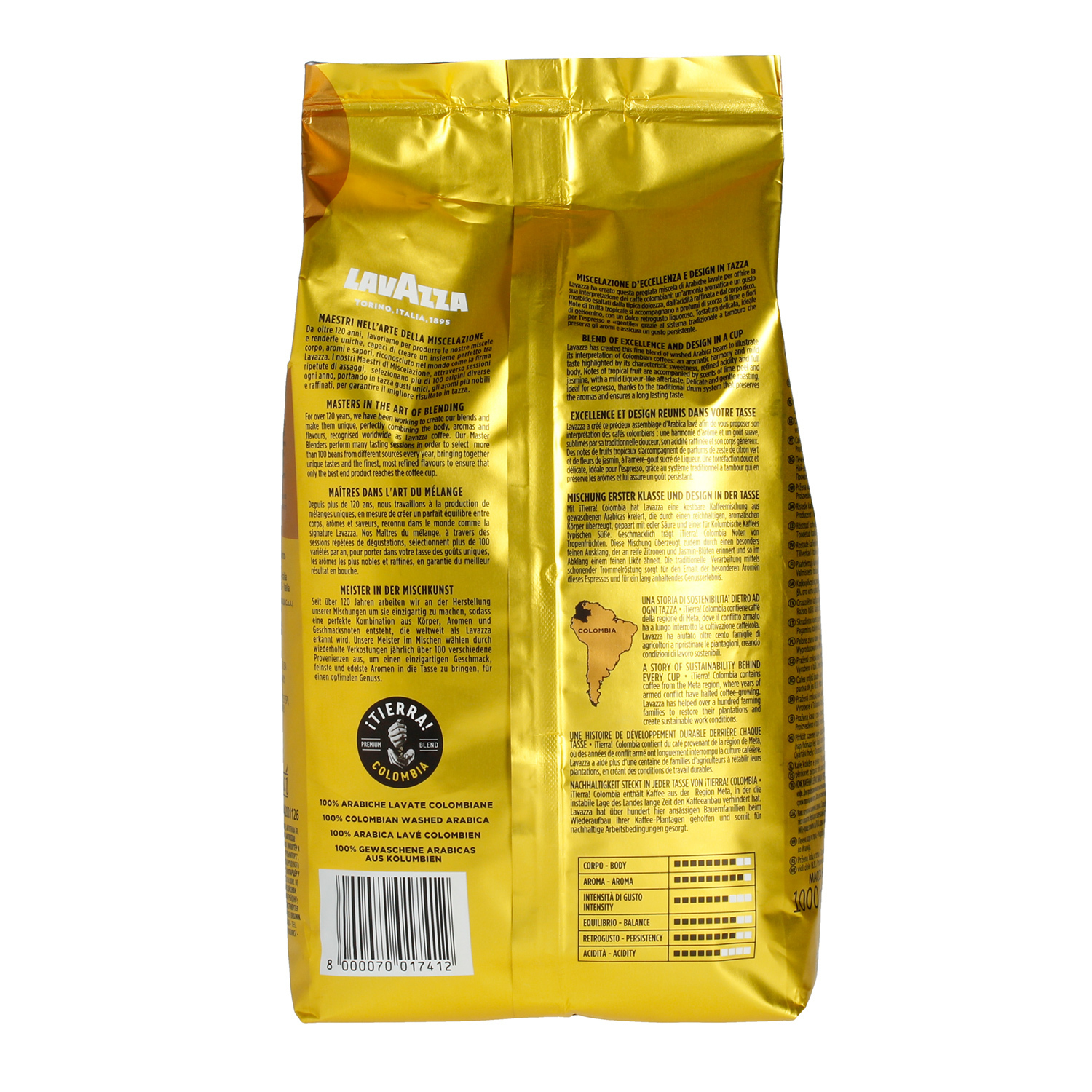 Lavazza Tierra Columbia - 100% Arabica 1kg