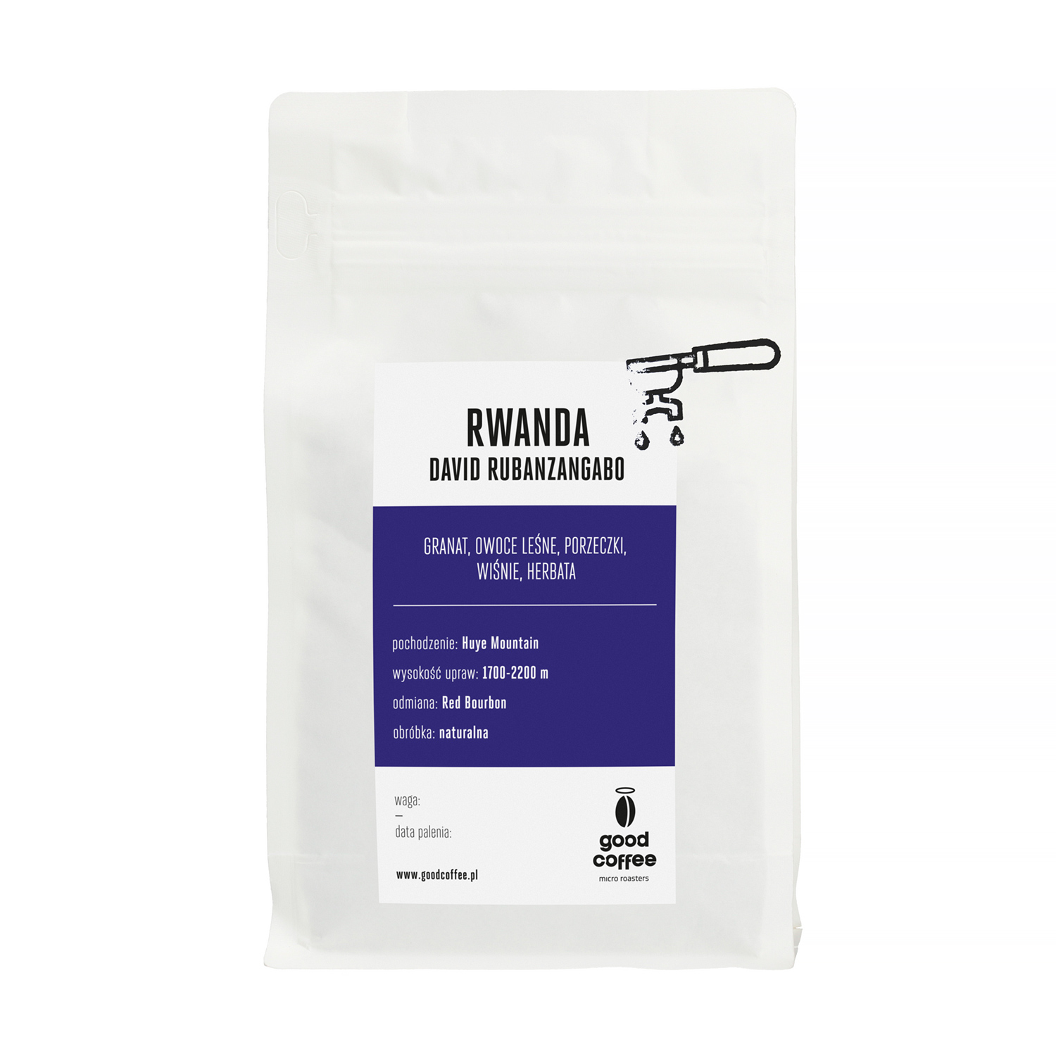 Good Coffee - kawa ziarnista Rwanda Huye District David Rubanzangabo Natural Espresso 250 g