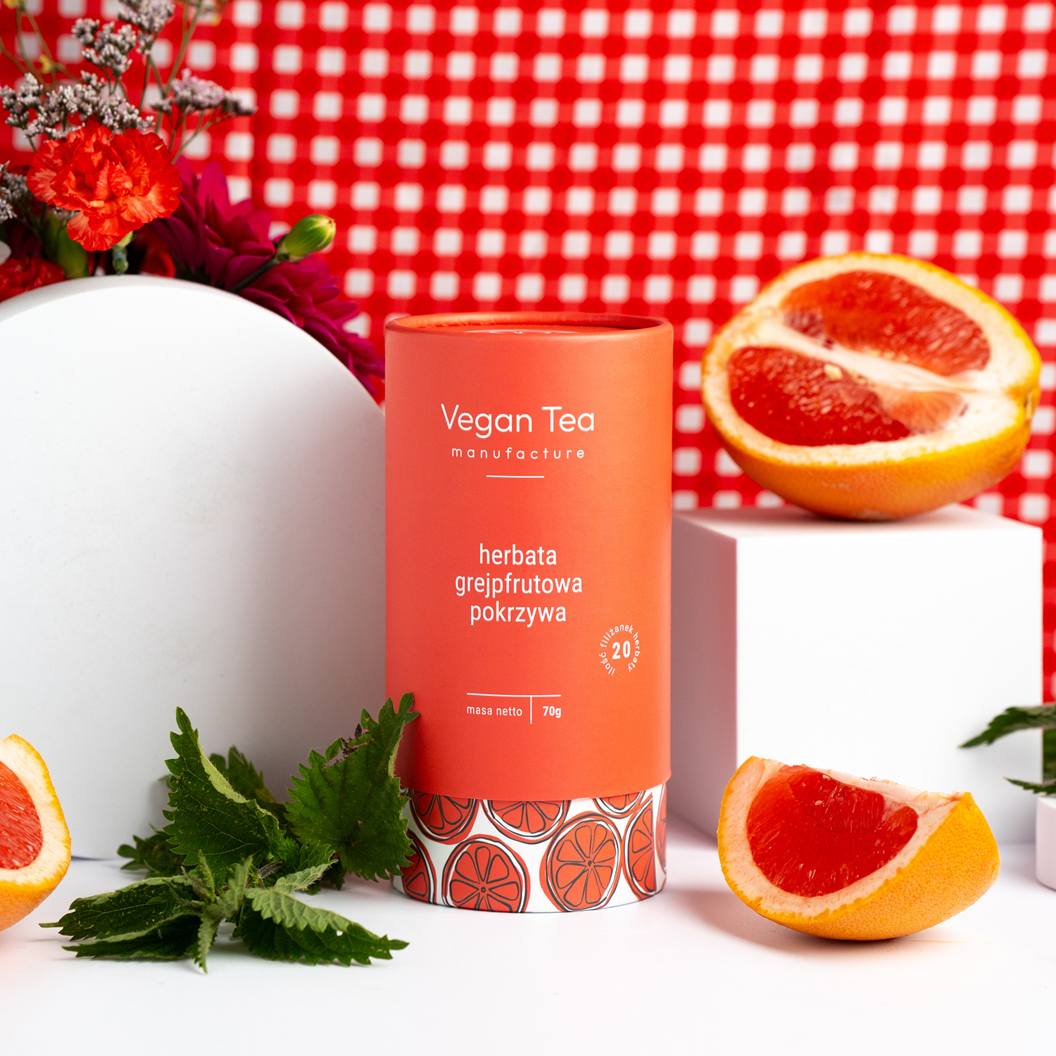 Vegan Tea - herbal and fruit infusion Grapefruit Nettle - Loose Tea 70 g