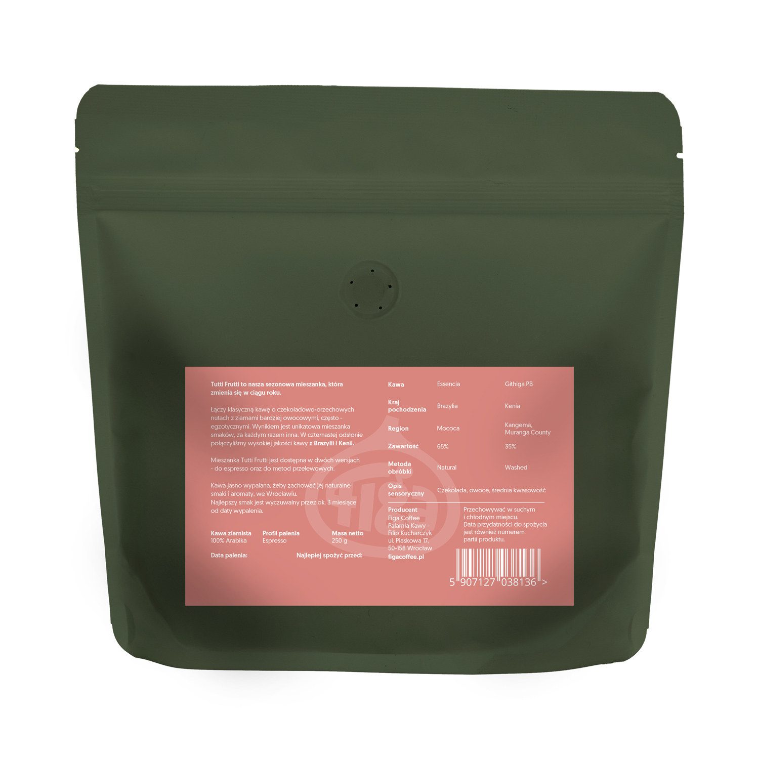 Figa Coffee - kawa ziarnista Tutti Frutti 14 blend Espresso 250 g