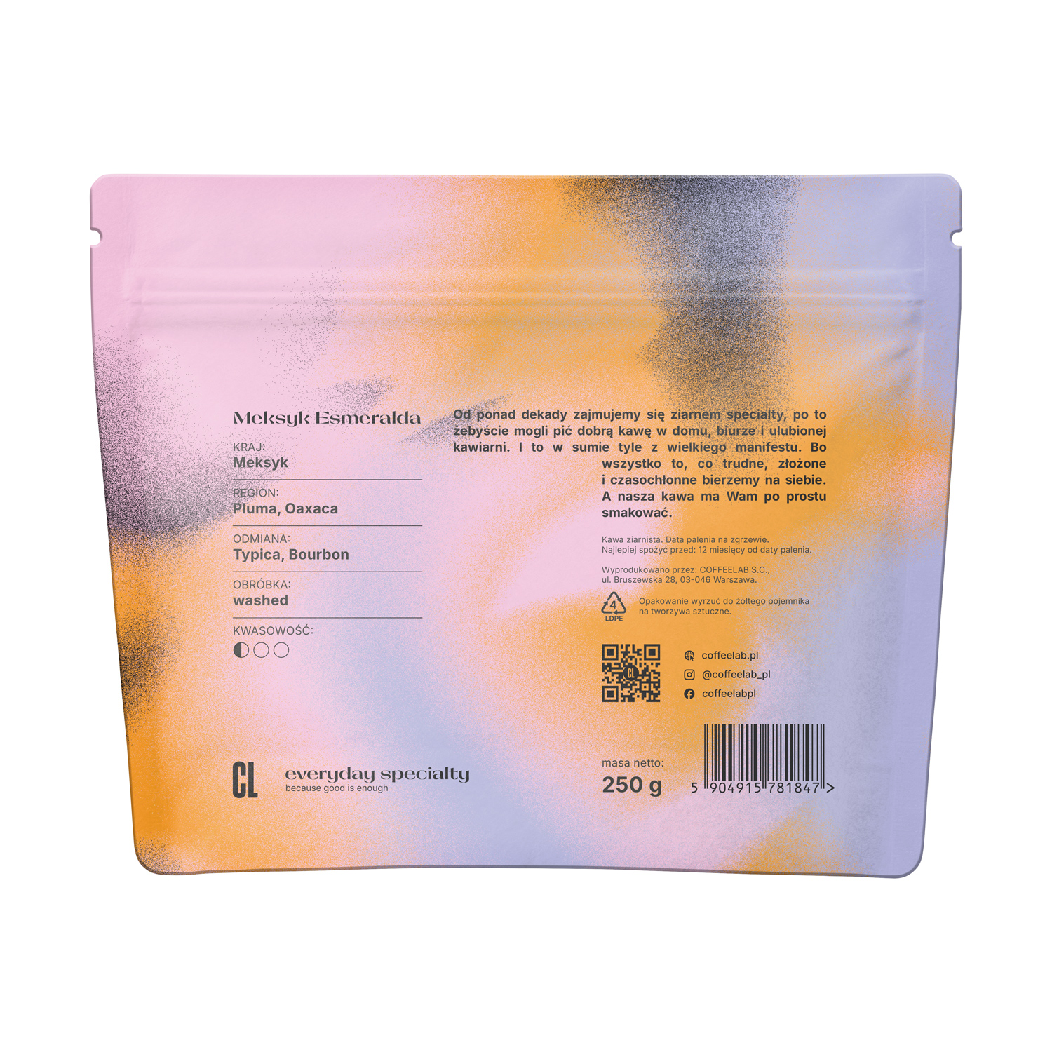 COFFEELAB - Mexico Esmeralda Washed Espresso 250g