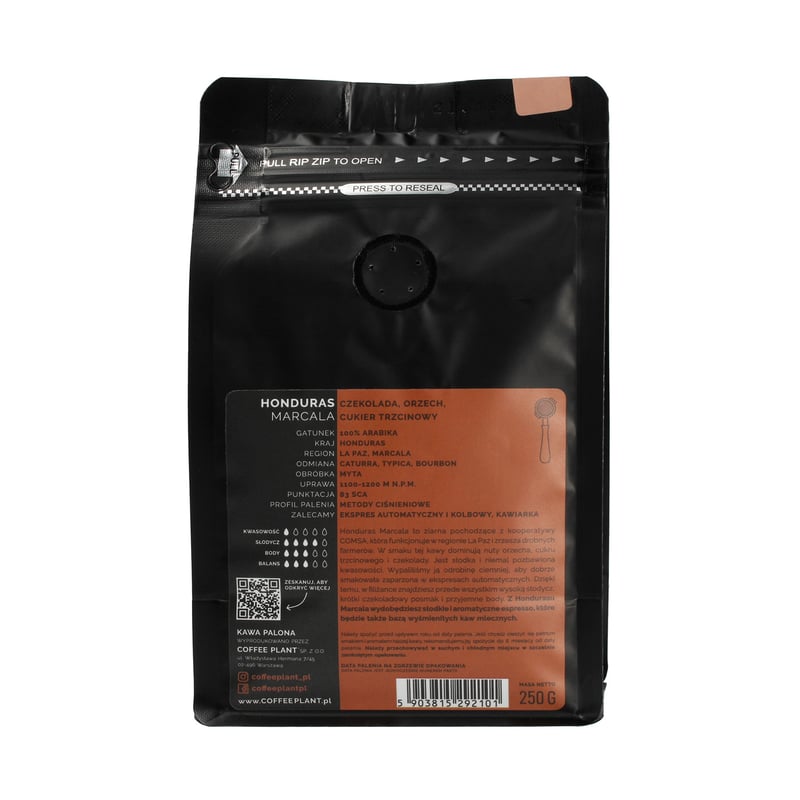 COFFEE PLANT - Honduras La Paz Marcala Washed Espresso 250g (outlet)