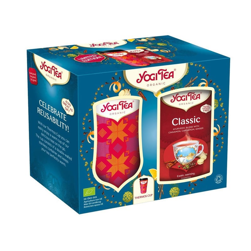 Yogi Tea - Thermal mug and Classic 17 Tea Bags - Set