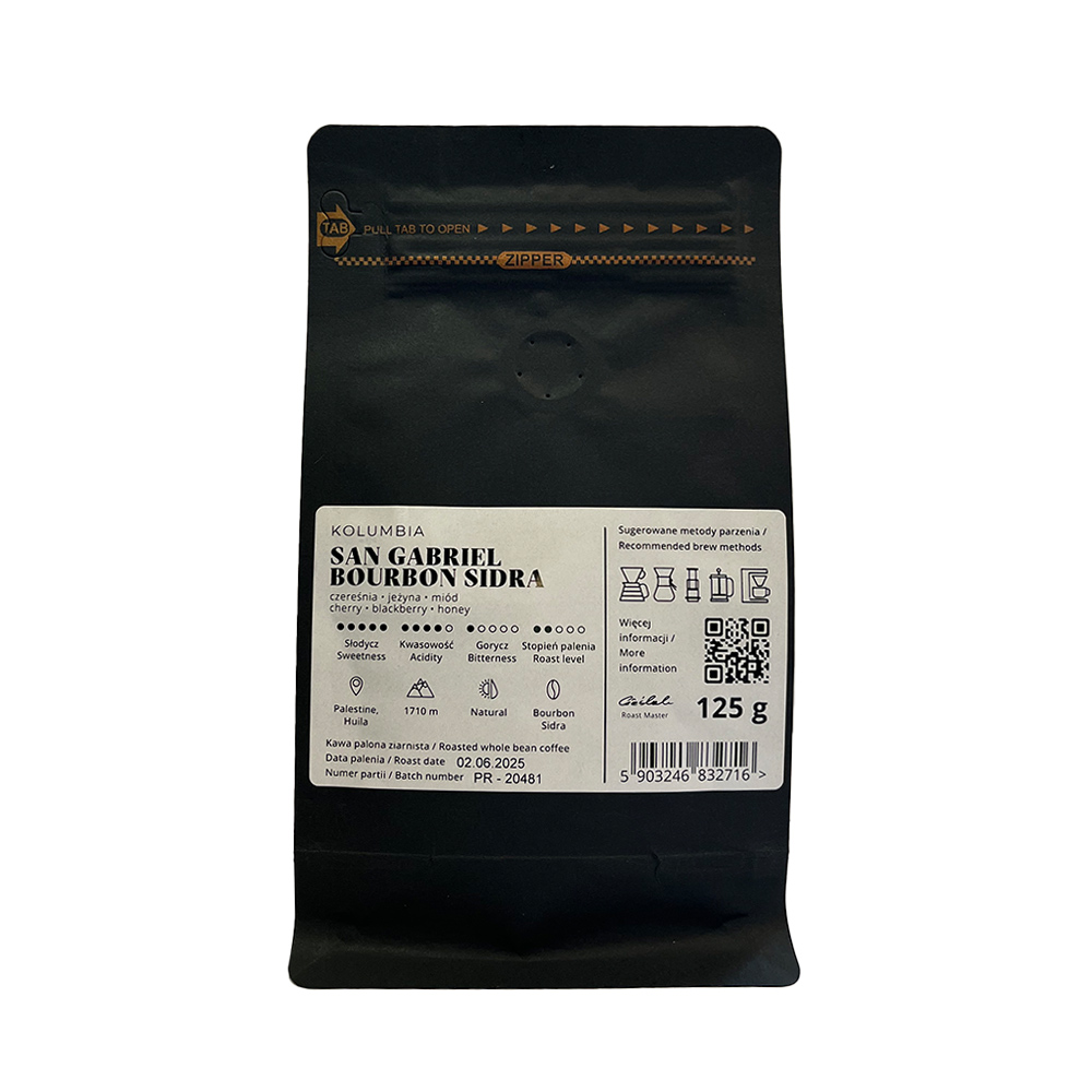 Hard Beans - kawa ziarnista Kolumbia San Gabriel Bourbon Sidra Filter 125 g