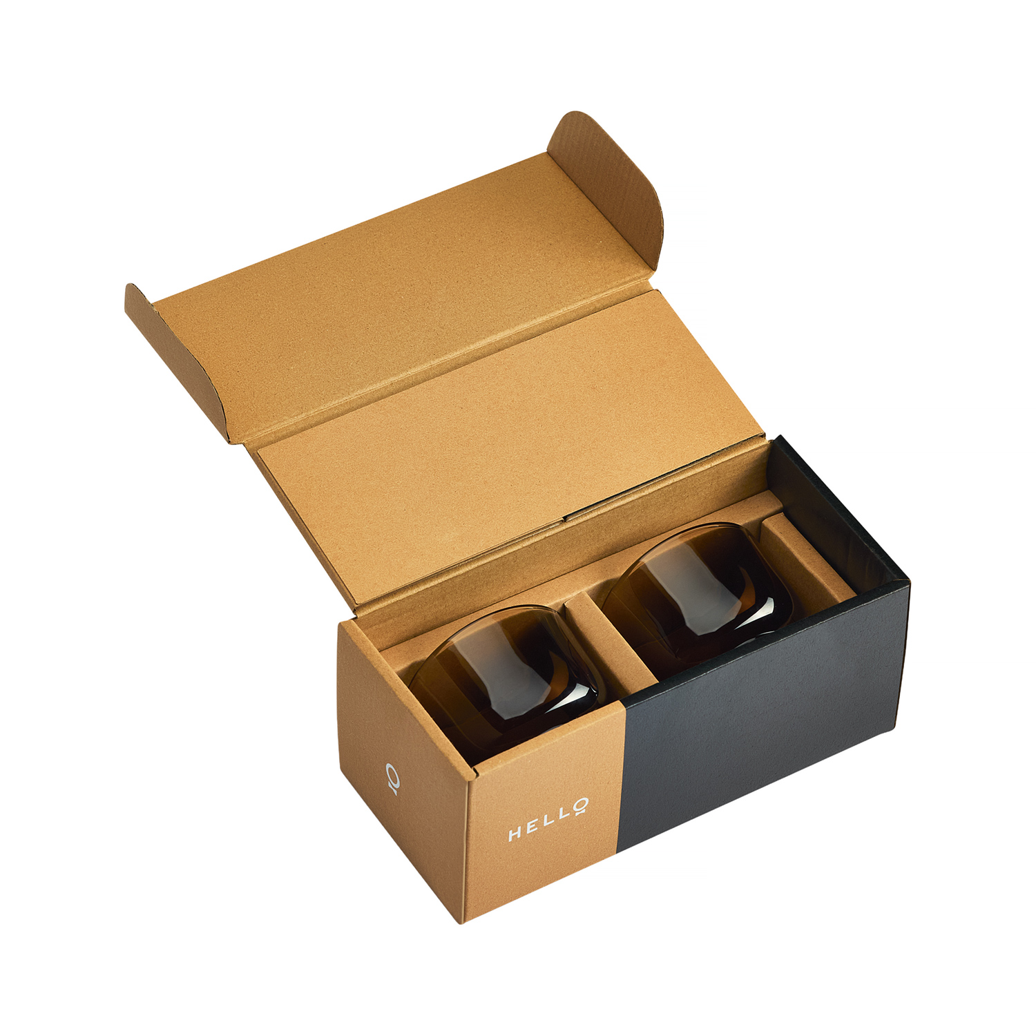 Fellow - zestaw dwóch szklanek Pirch Cortado 120 ml - Bursztynowy