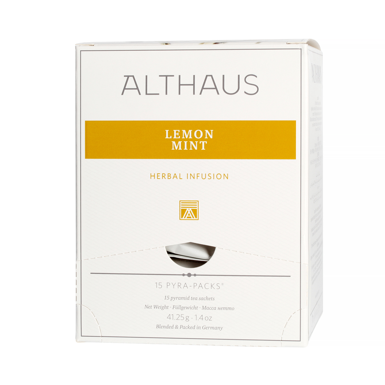 Althaus - Lemon Mint Pyra Pack - 15 Tea Pyramids