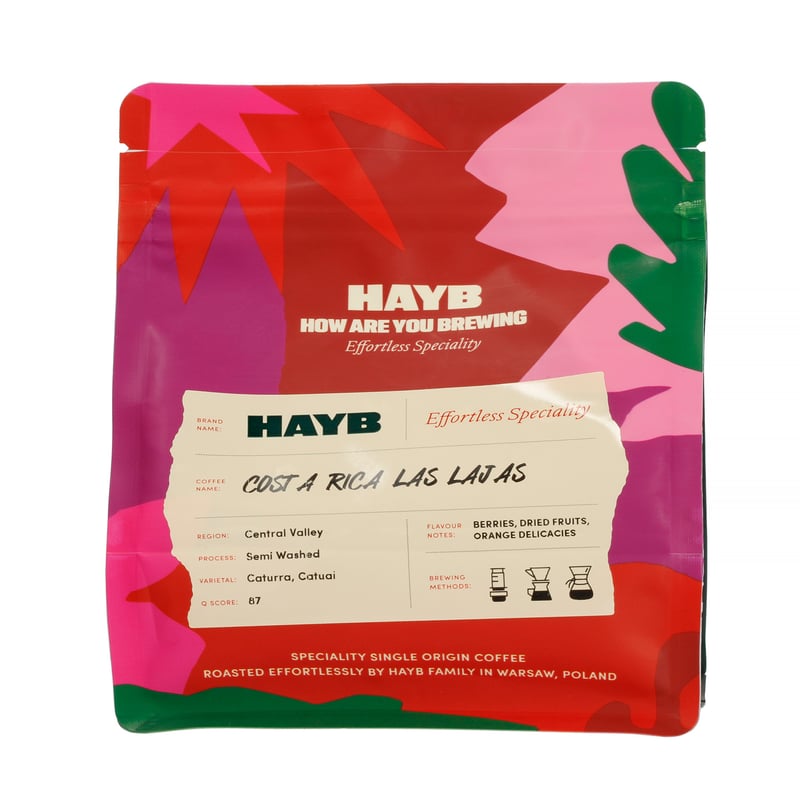 HAYB - Kostaryka Las Lajas Black Semi Washed Filter 250g