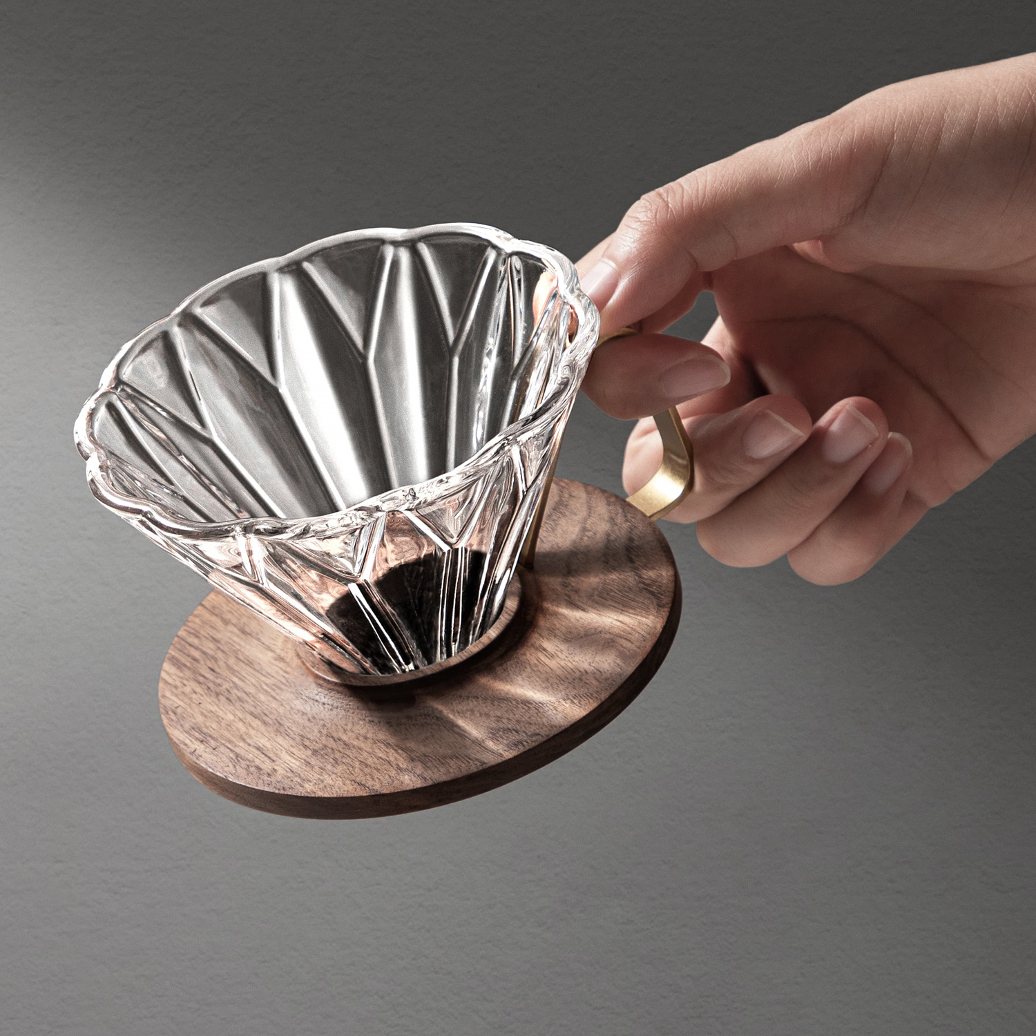 zeroHero - dripper szklany Prisma Walnut 1-2 fil.