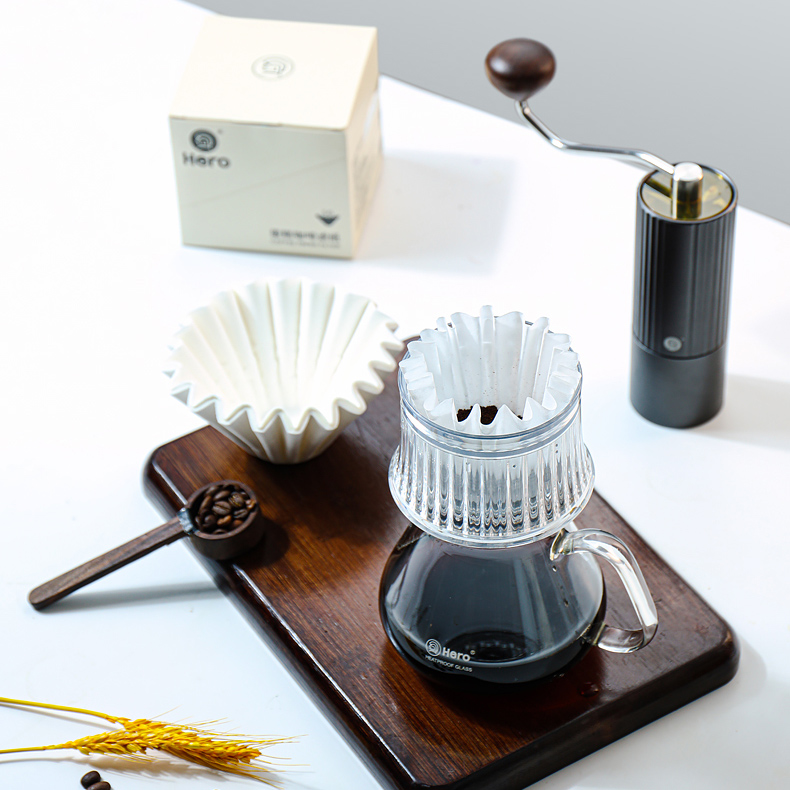 zeroHero - filtry papierowe z płaskim dnem białe - 50 sztuk