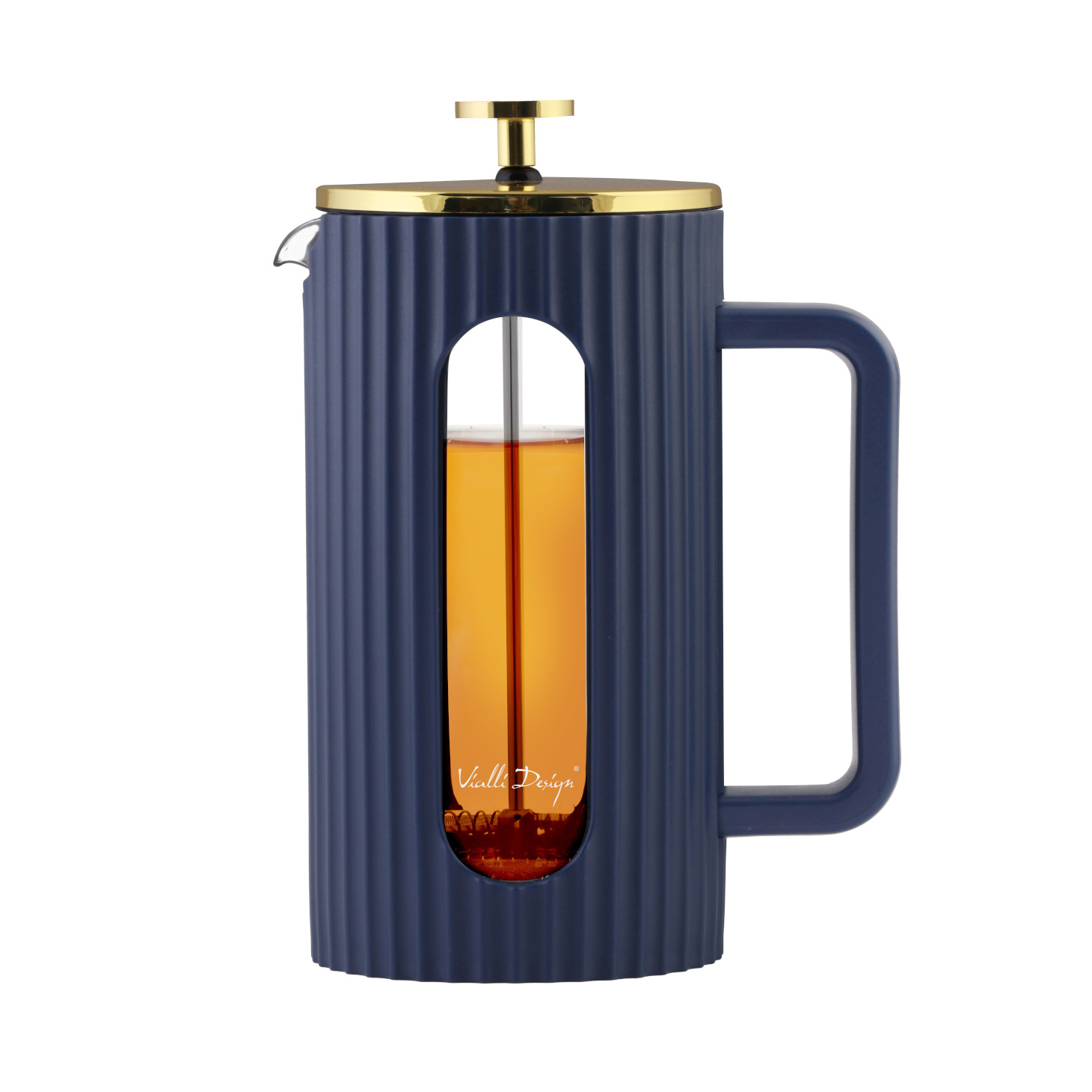 Vialli Design - Livio French Press Indigo / Gold 1l