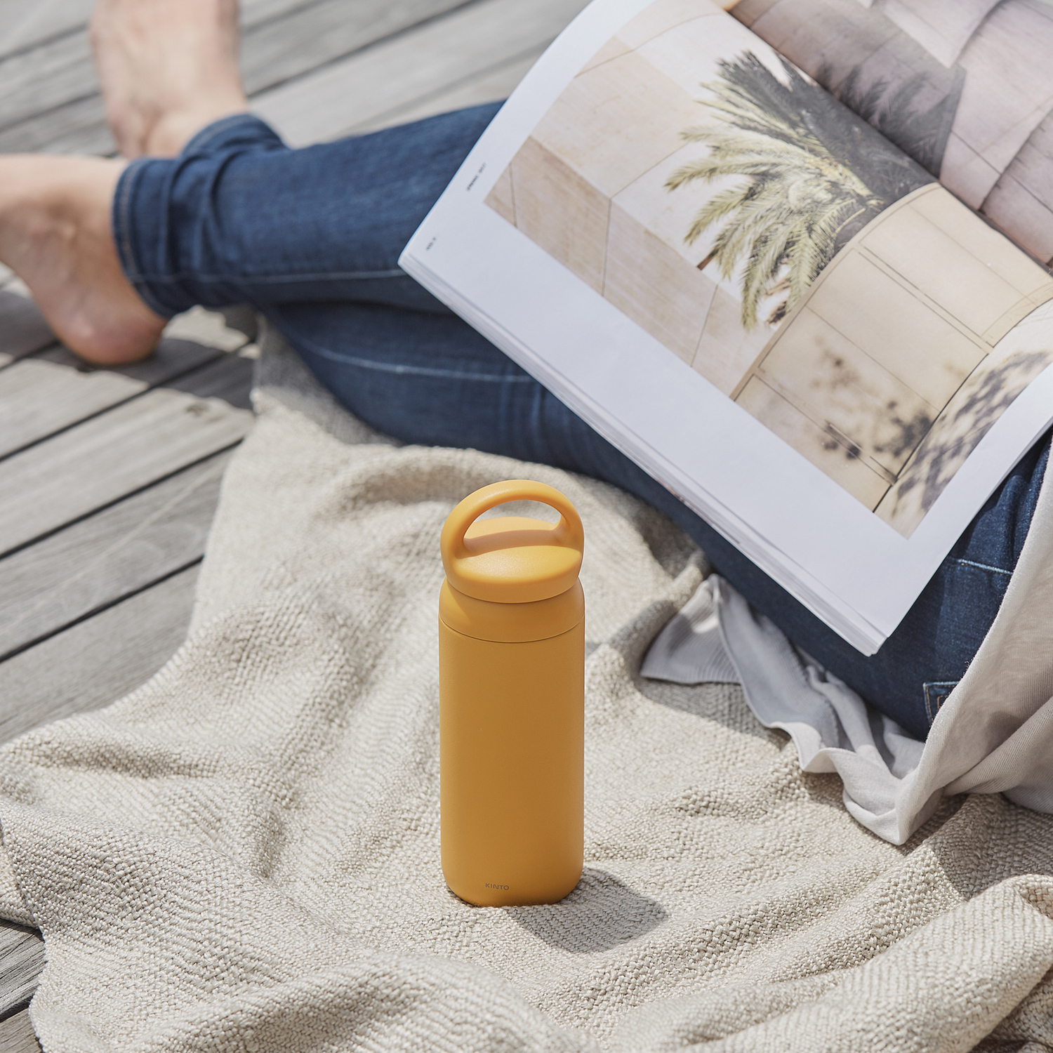 KINTO - DAY OFF - Kubek termiczny - Musztardowy 500ml