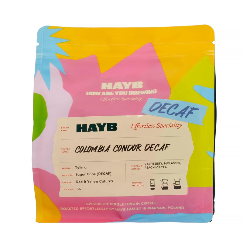 HAYB - Kolumbia Condor Decaf Kawa Bezkofeinowa Filter 250g