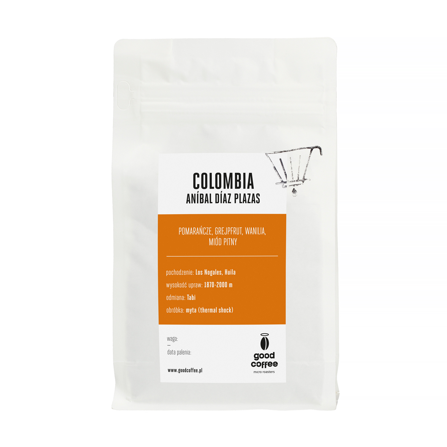 Good Coffee - kawa ziarnista Kolumbia Anibal Diaz Plazas Washed Filter 250 g