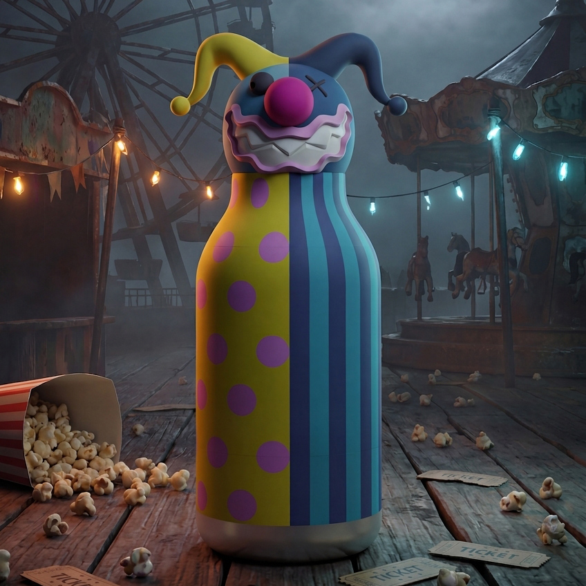 Asobu - butelka termiczna Spookies Boogey klaun 460 ml