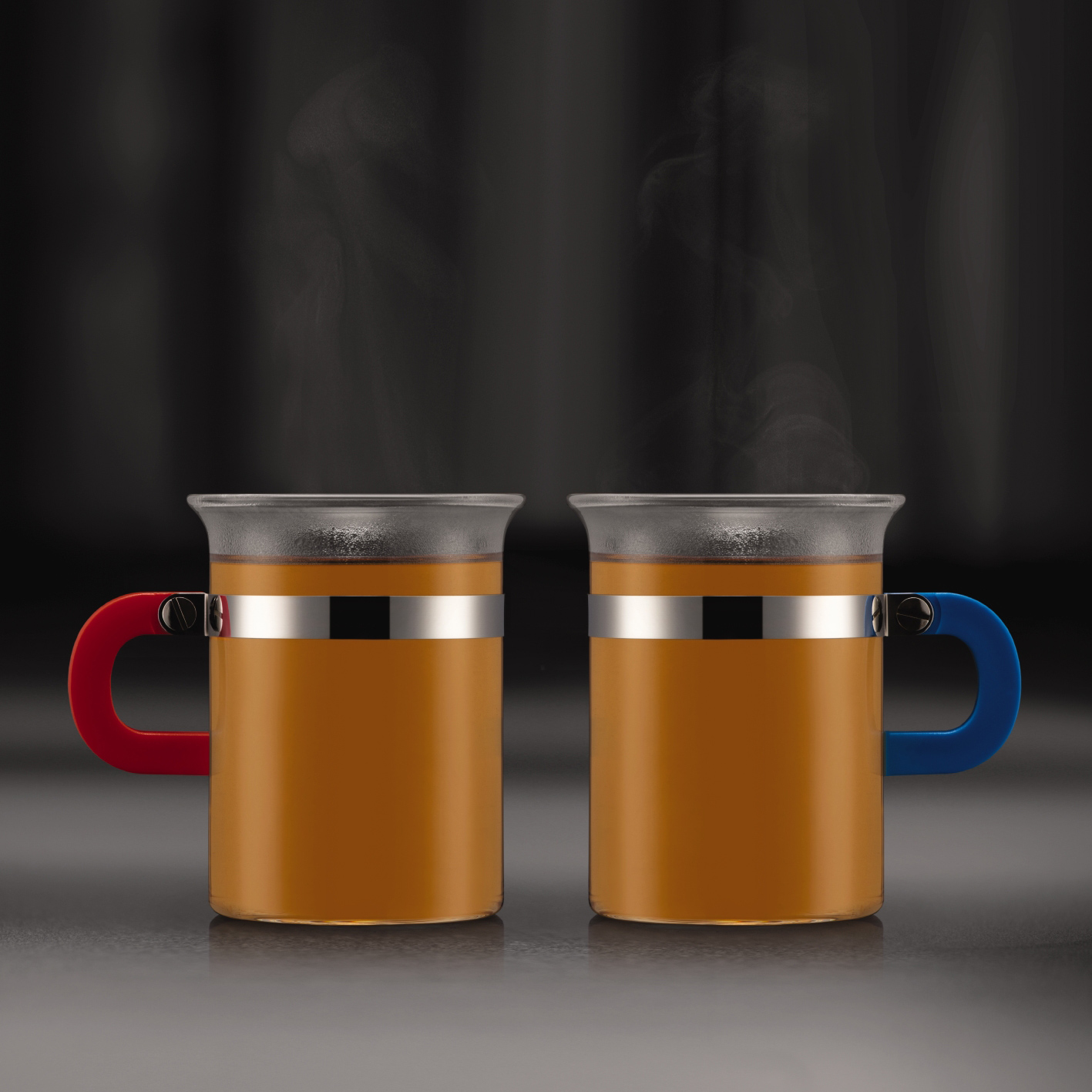 Bodum - Chambord Glasses red and navy 300 ml