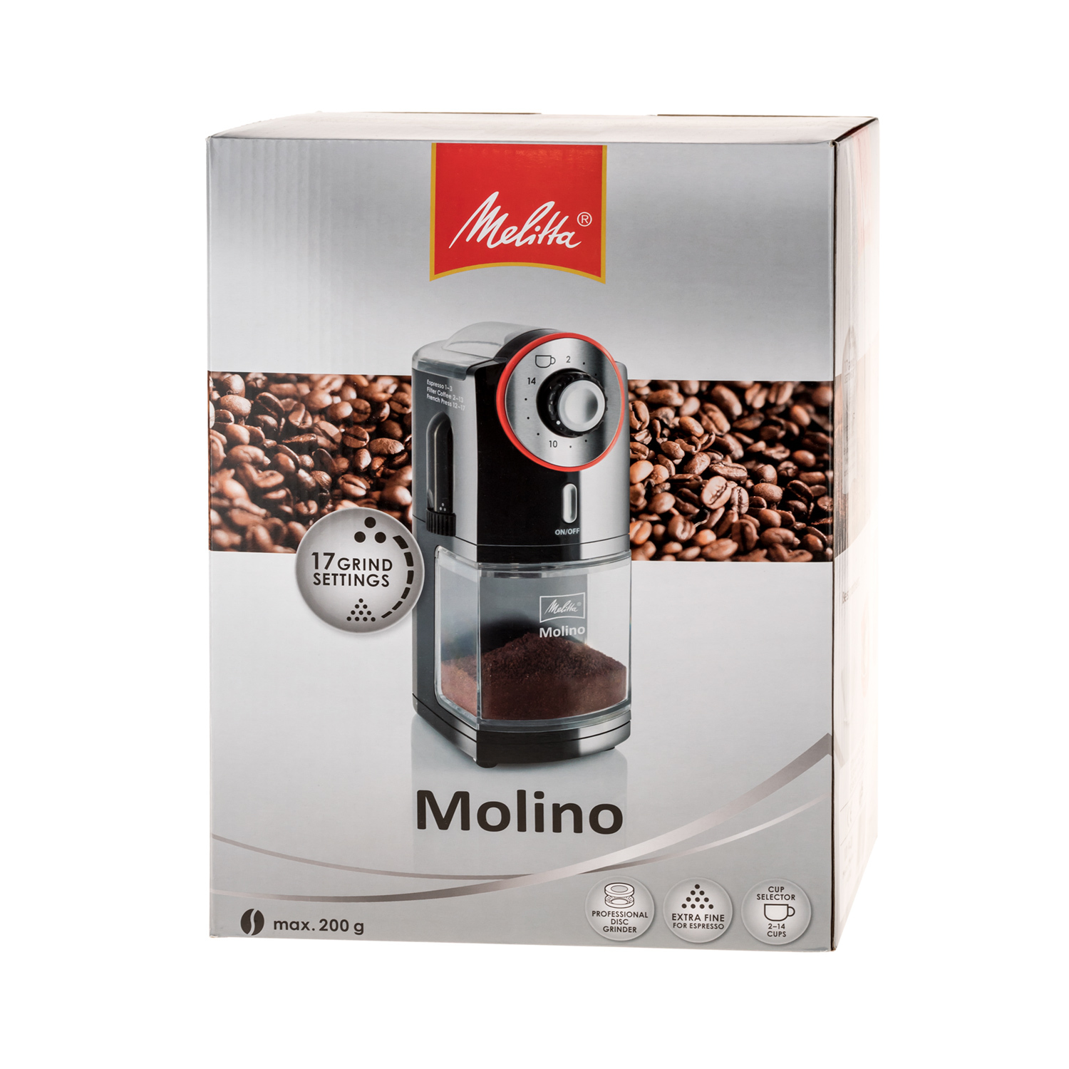 Melitta Molino - Automatic Grinder - Red / Black