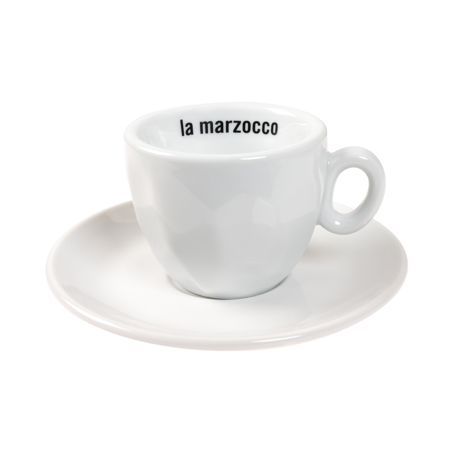 La Marzocco - zestaw 6 filiżanek ze spodkami do espresso Lion 65 ml- biały