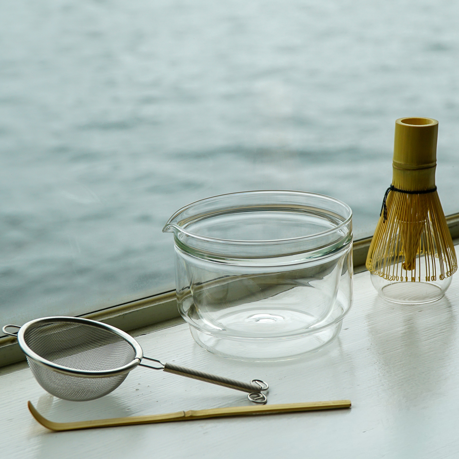 Hario - zestaw do matchy - transparentny