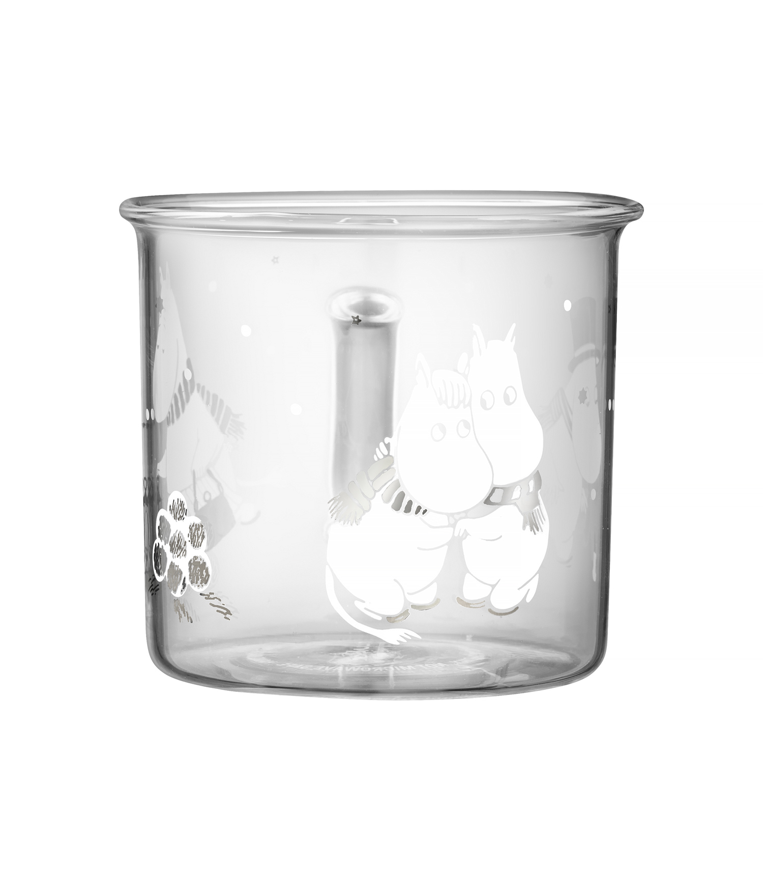 Moomin - Let It Snow Glass Mug 350ml Transparent