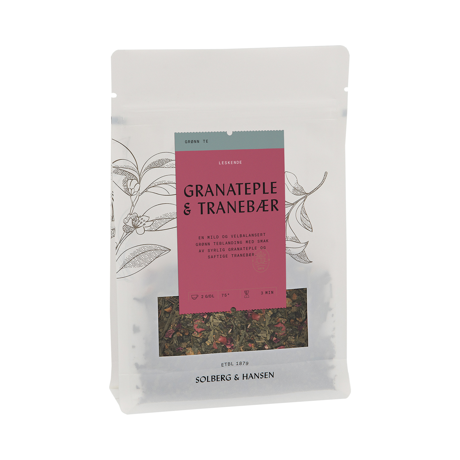 Solberg & Hansen - Cranberry and Pomegranate Green Tea - Loose Tea 70g