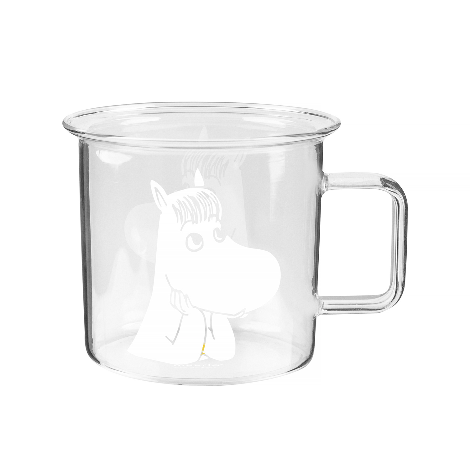 Moomin - Snorkmaiden Glass Mug 350ml Transparent with White Print