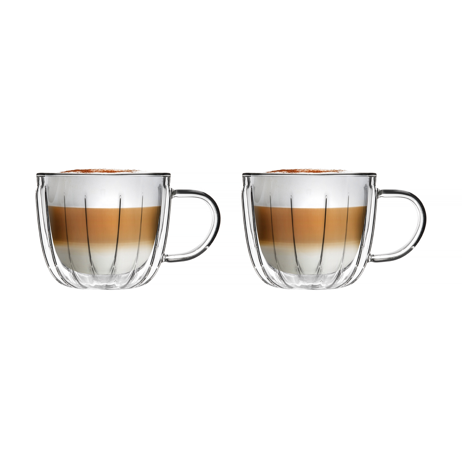 Vialli Design - Set of 2 Double-walled Glass Cups 250ml