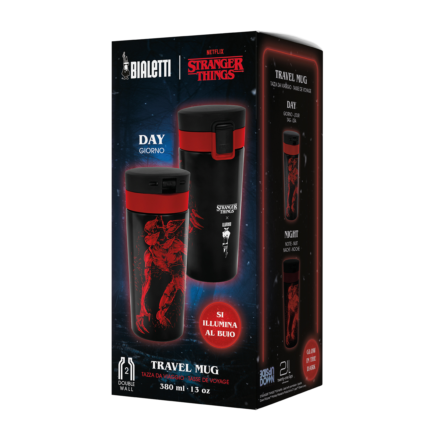 Bialetti - Kubek termiczny Stranger Things 380ml - świecący w ciemności