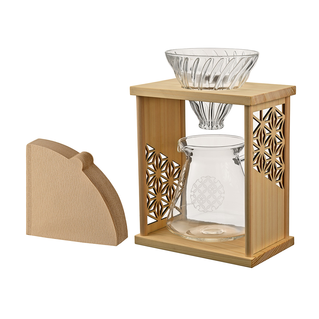 Hario - Drip Stand Set AYA - dripper ze stojakiem natural