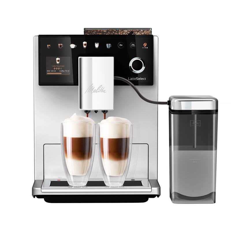 Melitta - LatteSelect Facelift Srebrny / Czarny - Ekspres ciśnieniowy