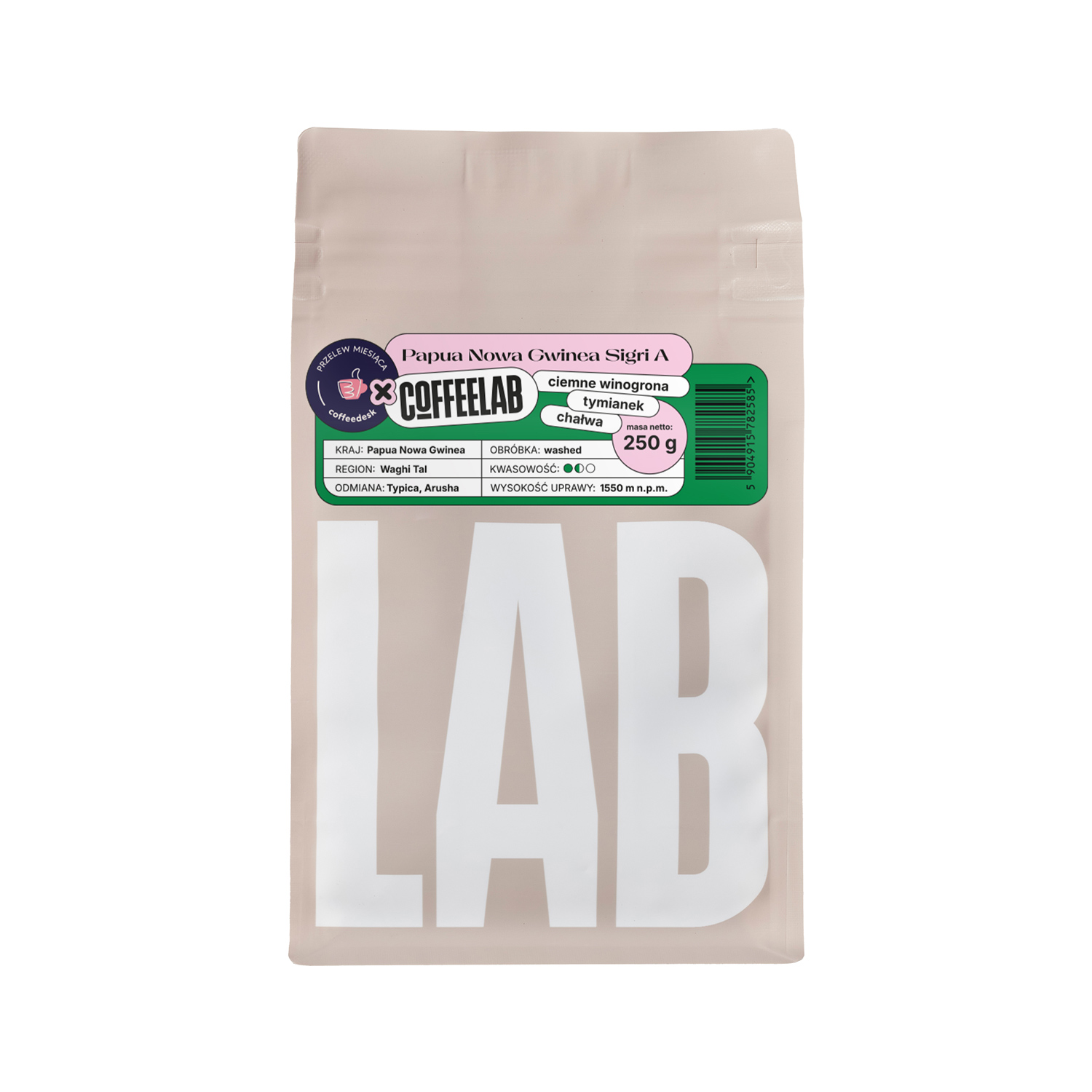 PRZELEW MIESIĄCA: COFFEELAB - kawa ziarnista Papua Nowa Gwinea Sigri A Washed Filter 250 g