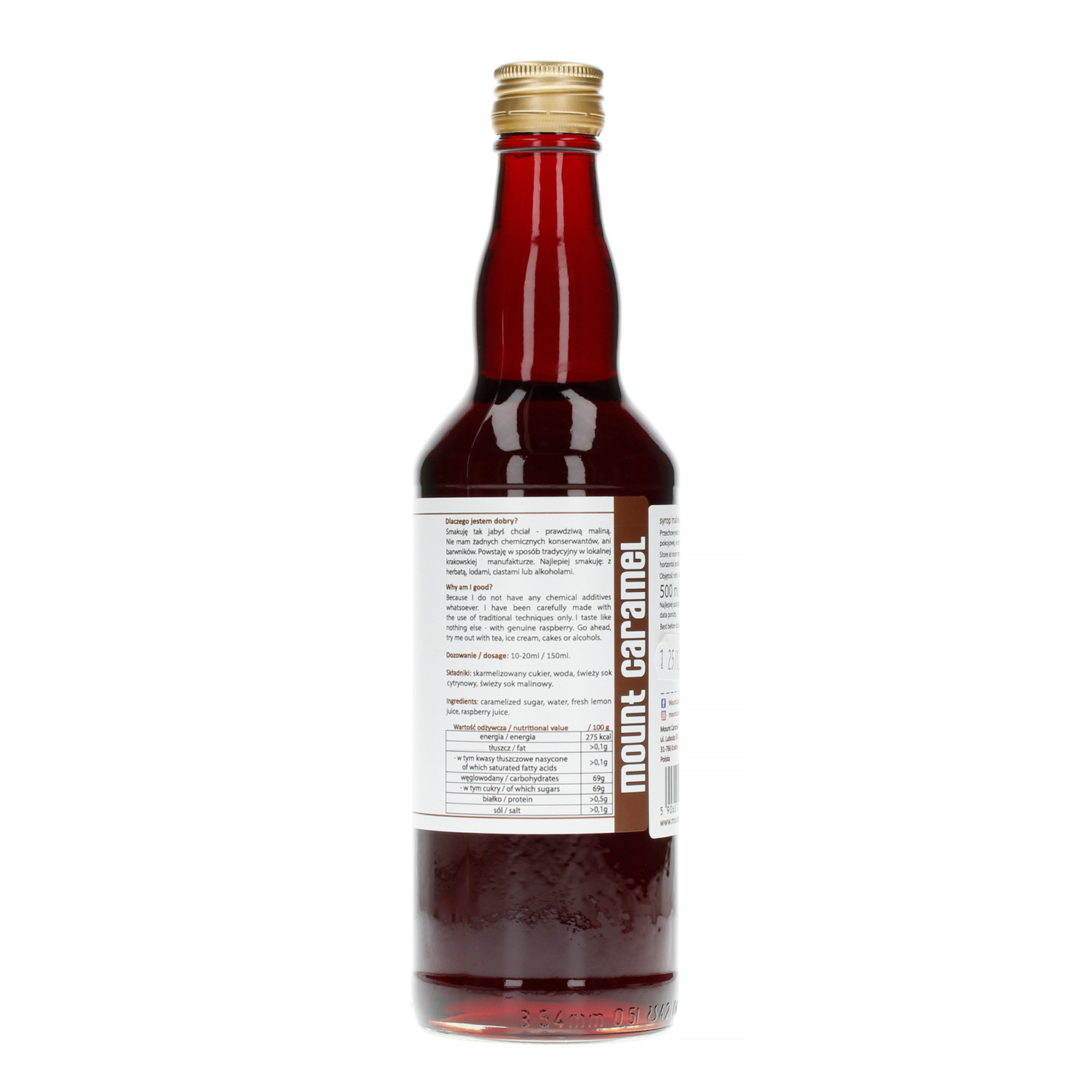 Mount Caramel Dobry Syrop - Malinowy 500 ml