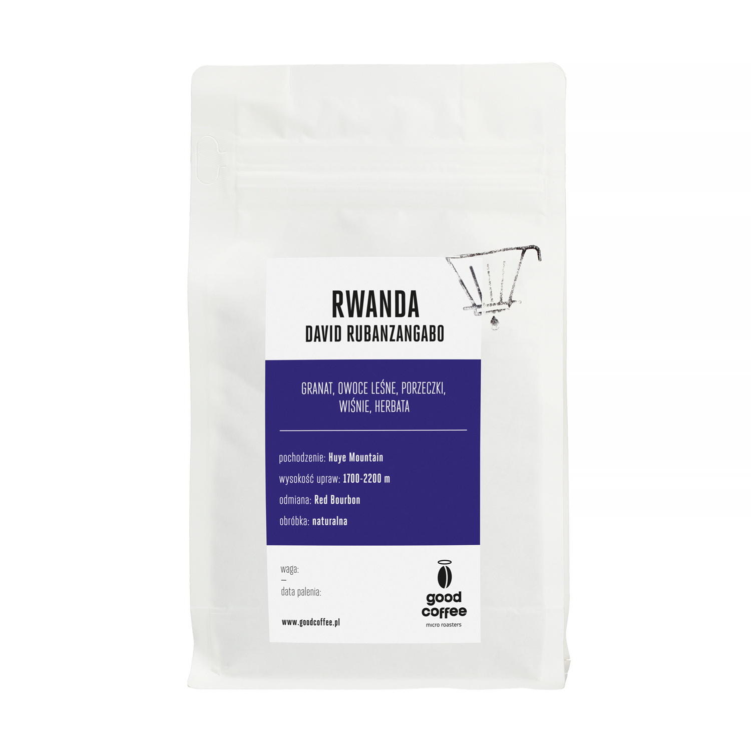 Good Coffee - kawa ziarnista Rwanda Huye District David Rubanzangabo Natural Filter 250 g