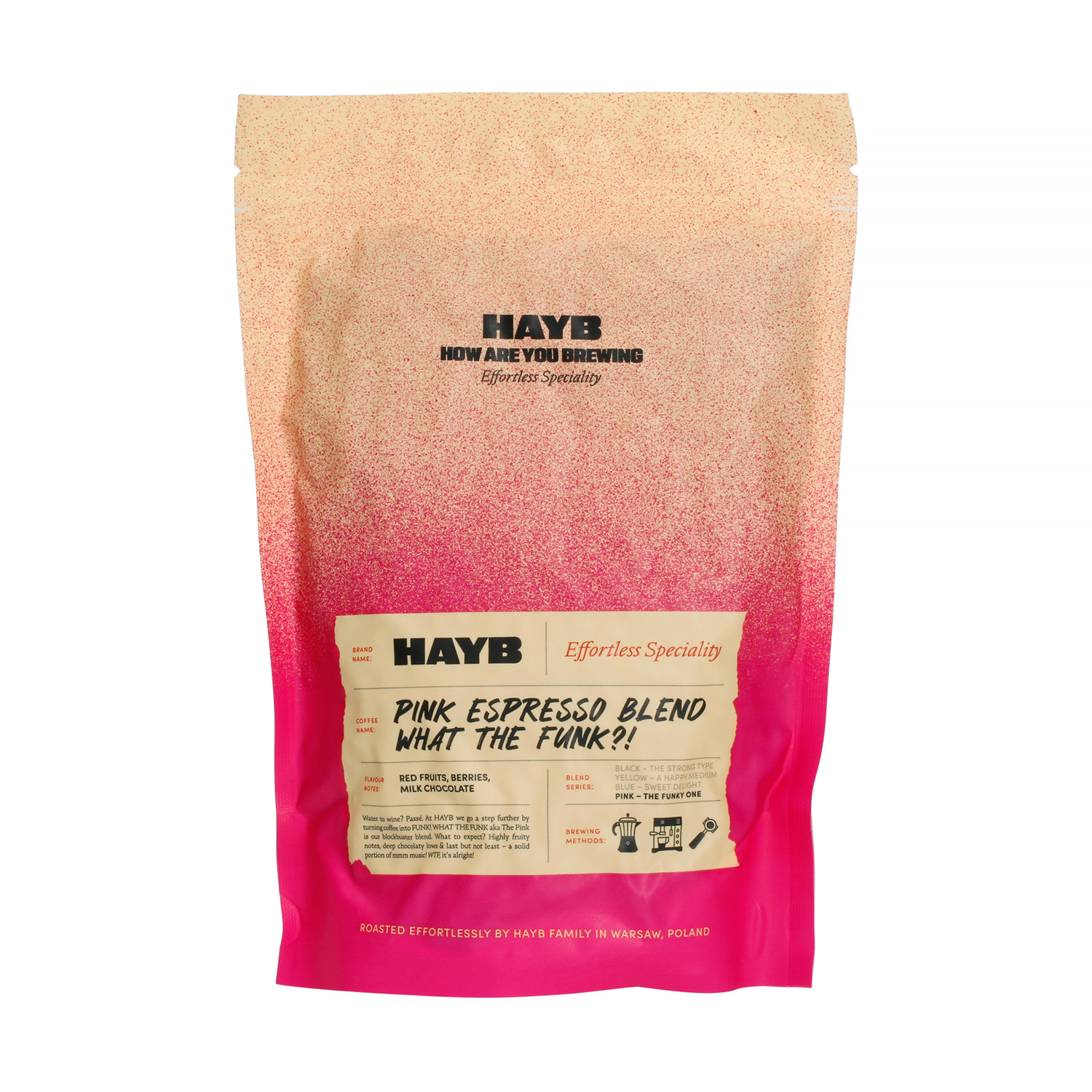 HAYB - kawa ziarnista Pink Espresso Blend WTF 250 g (outlet)