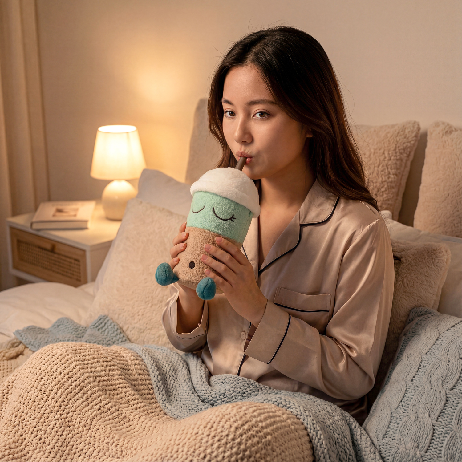 Asobu - Fuzzie Beanie - Kubek termiczny z pokrowcem pluszowym 360ml