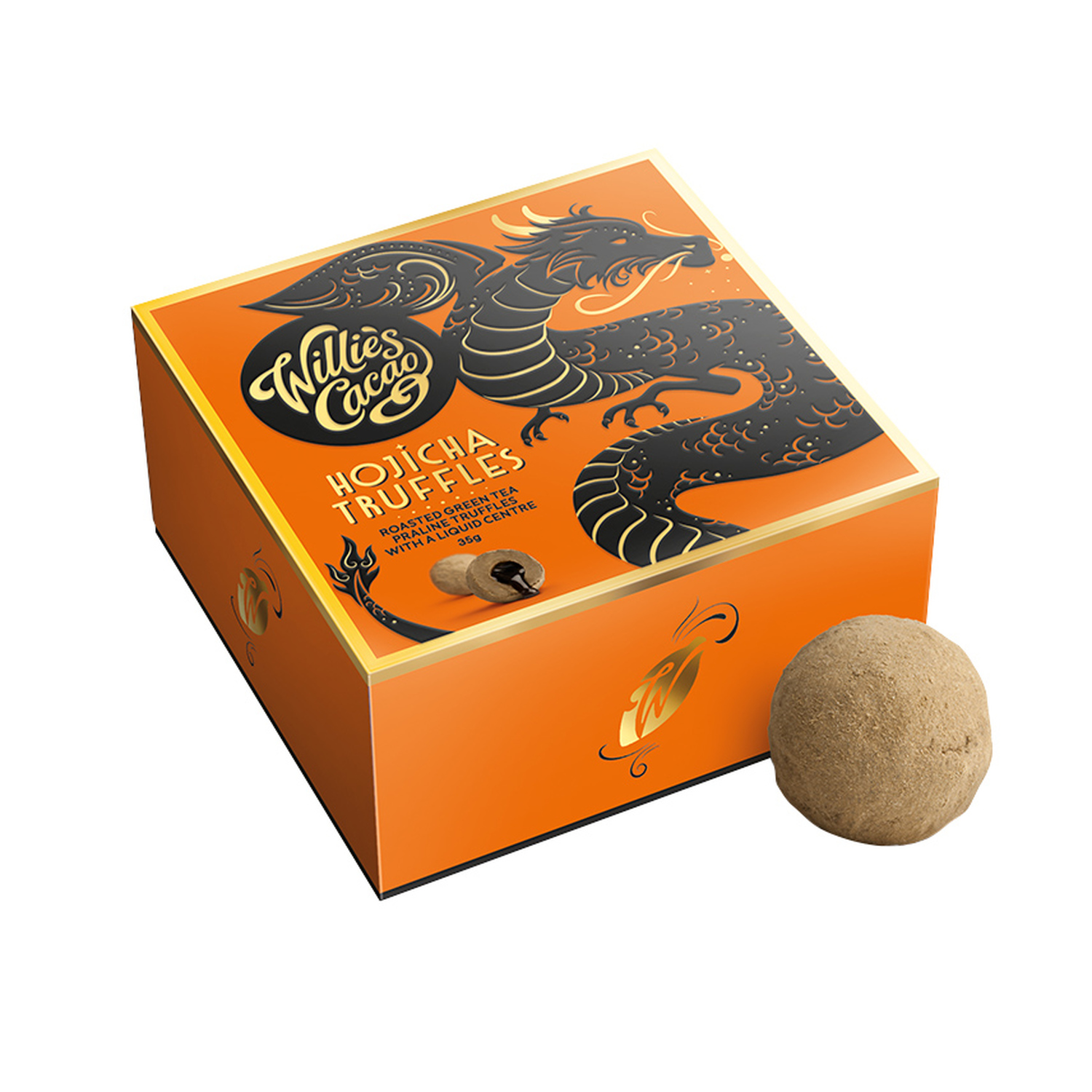 Willie's Cacao - Praline Truffles White Chocolate with Hojicha 35g