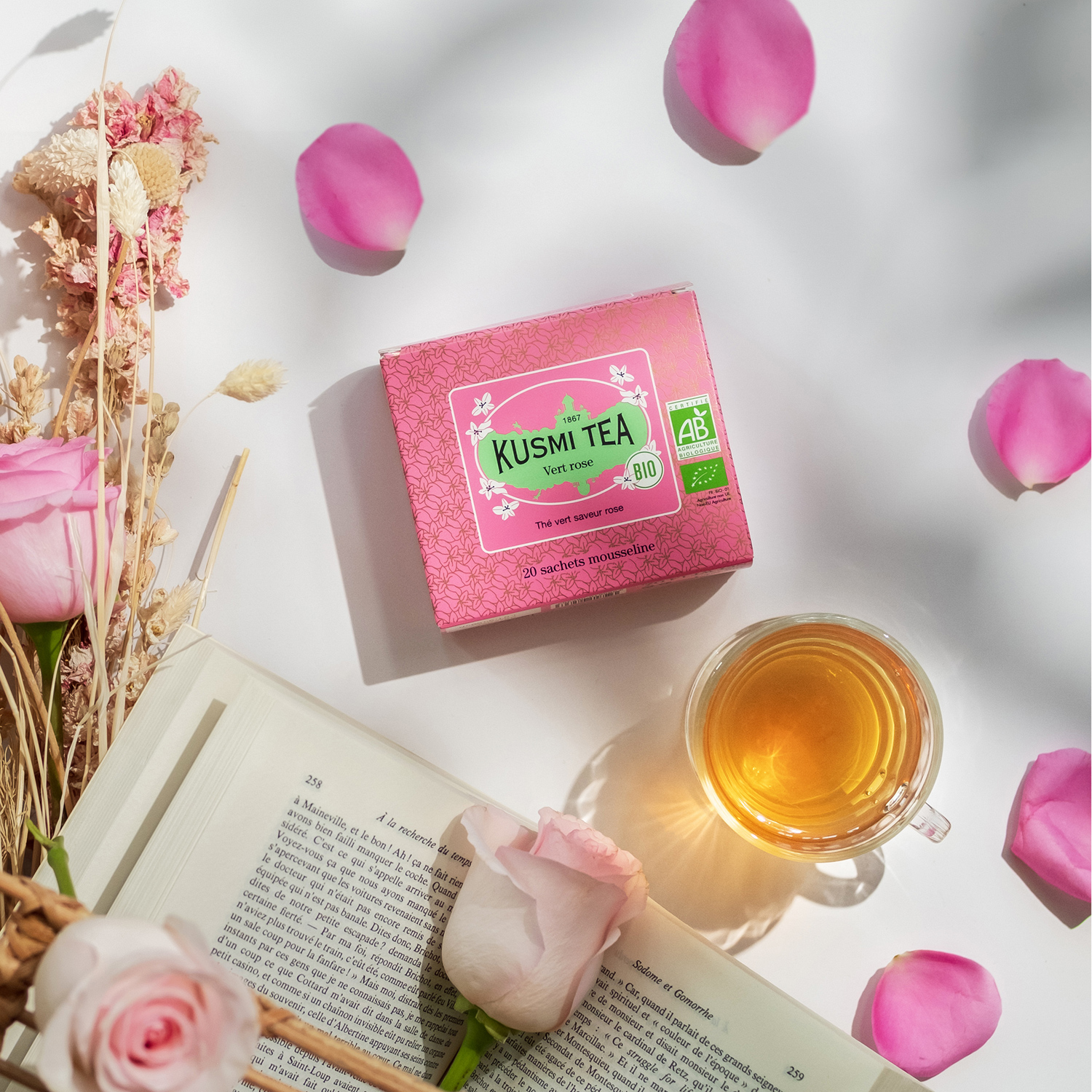 Kusmi Tea - Green rose Bio -  20 Tea Bags