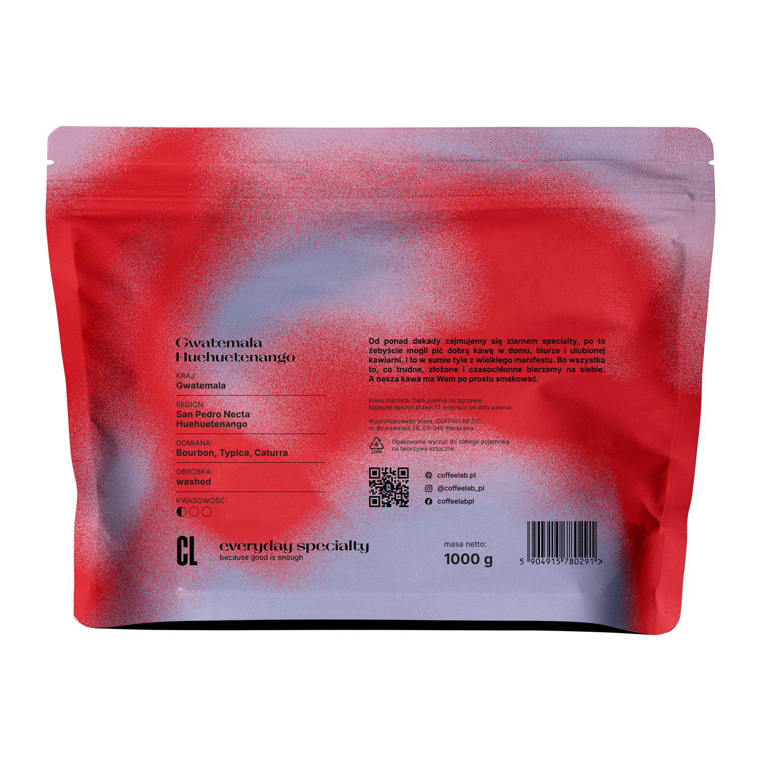 COFFEELAB - kawa ziarnista Gwatemala Huehuetenango Espresso 1 kg