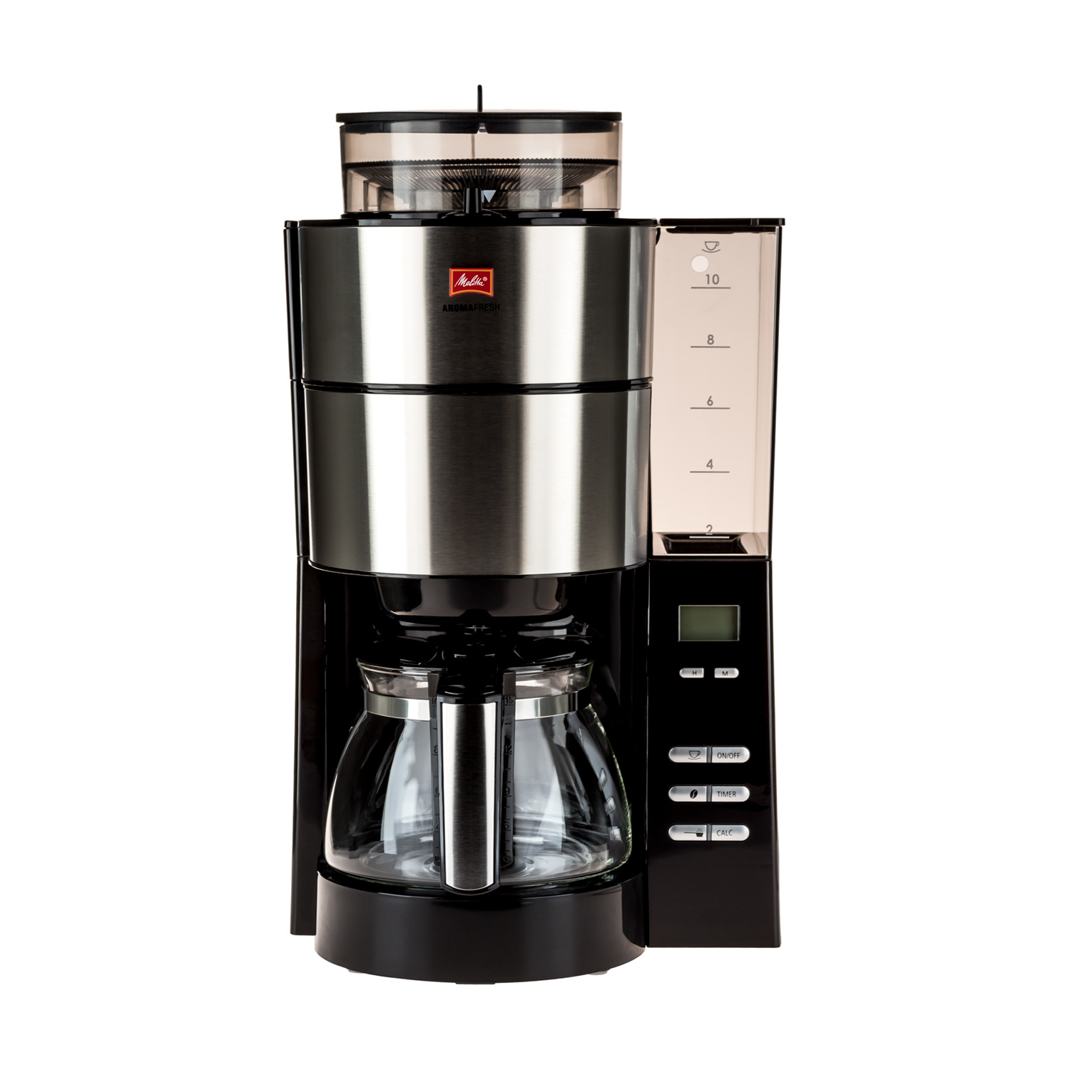 Melitta Aromafresh Black - Filter Coffee Machine with Grinder