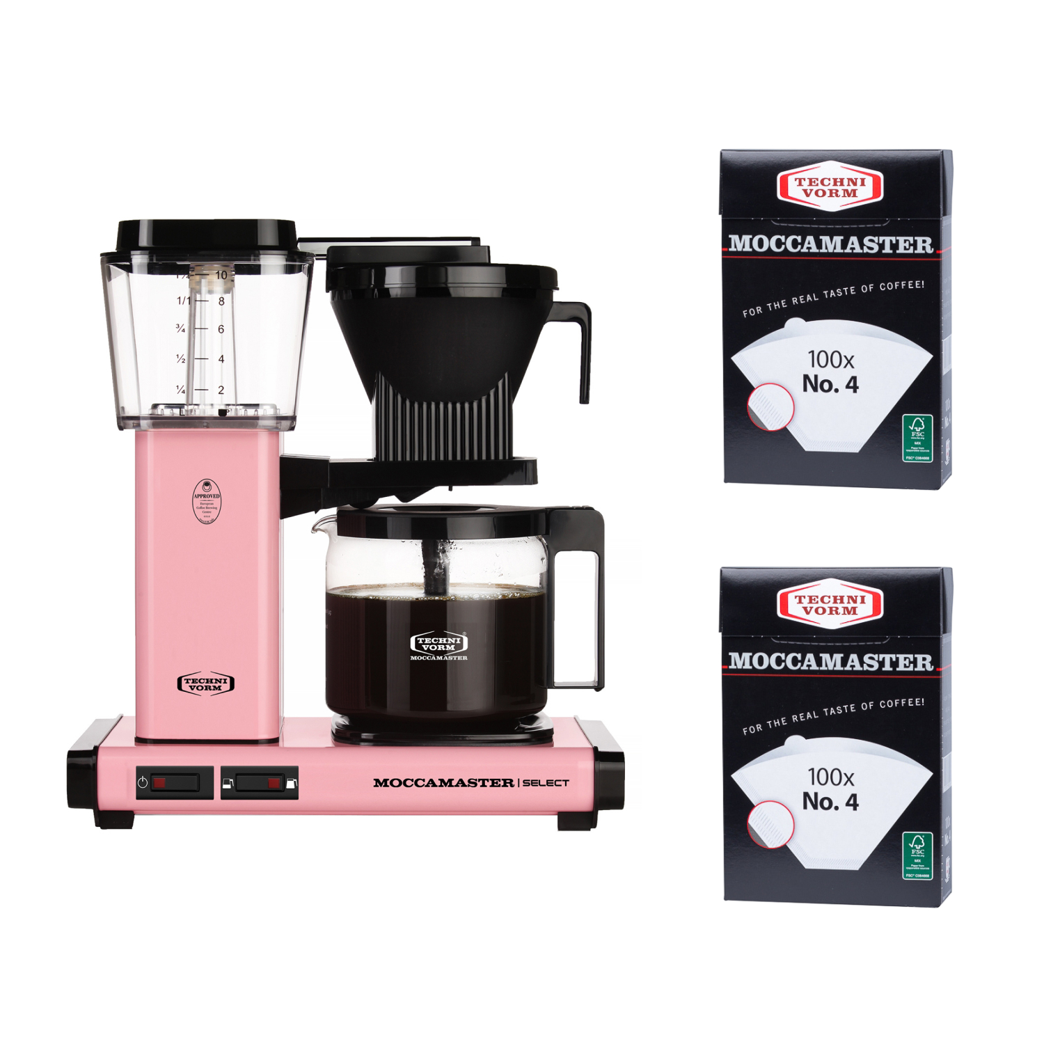 Set Moccamaster KBG 741 Select - Pink + 2x Filters nr 4