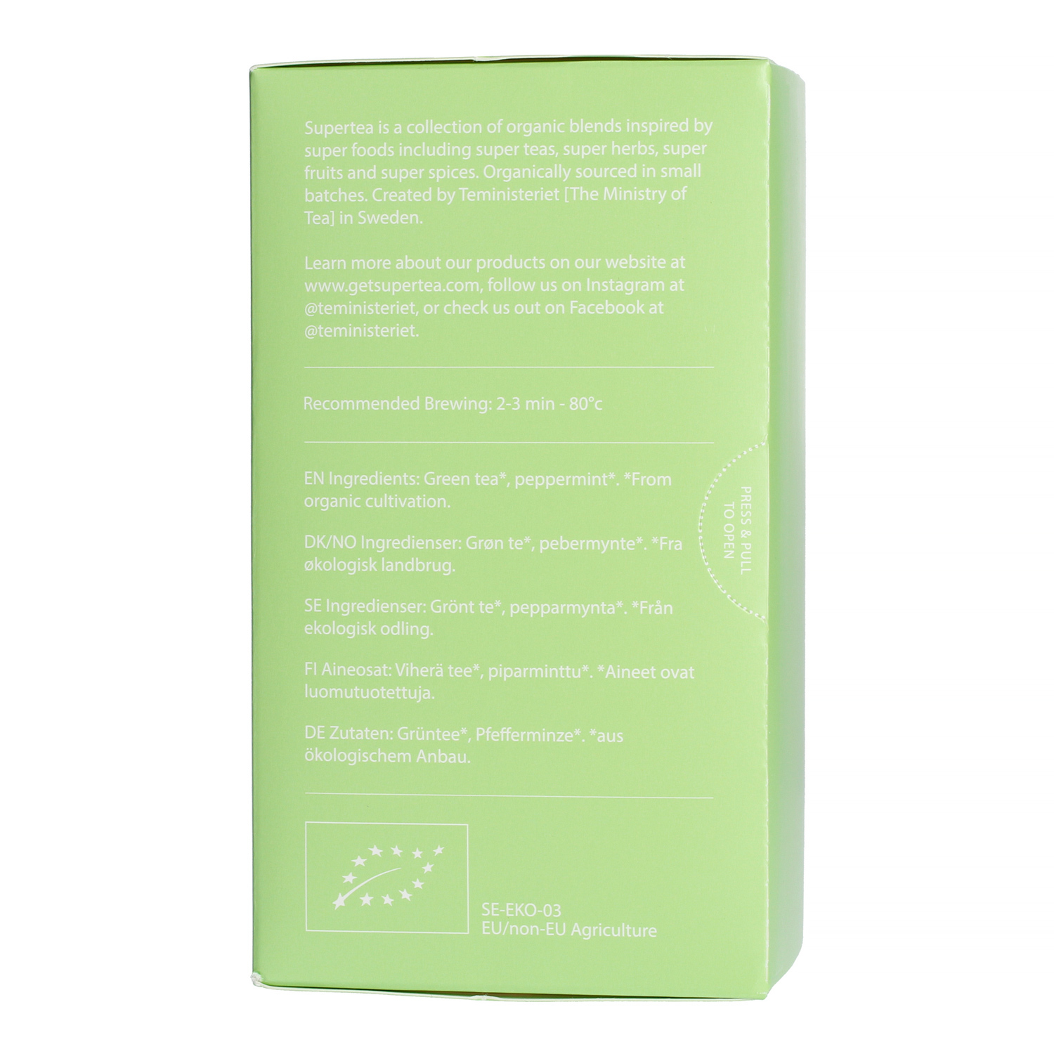 Teministeriet - Supertea Green Tea Mint Organic - 20 Tea Bags