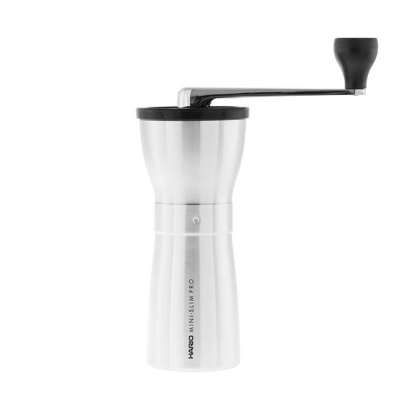 Hario Ceramic Coffee Mill Mini-Slim PRO Silver - Młynek do kawy